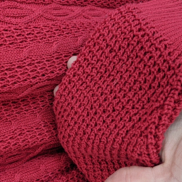 Women's 2X Red Fall Winter Sweater - Picture 4 of 5